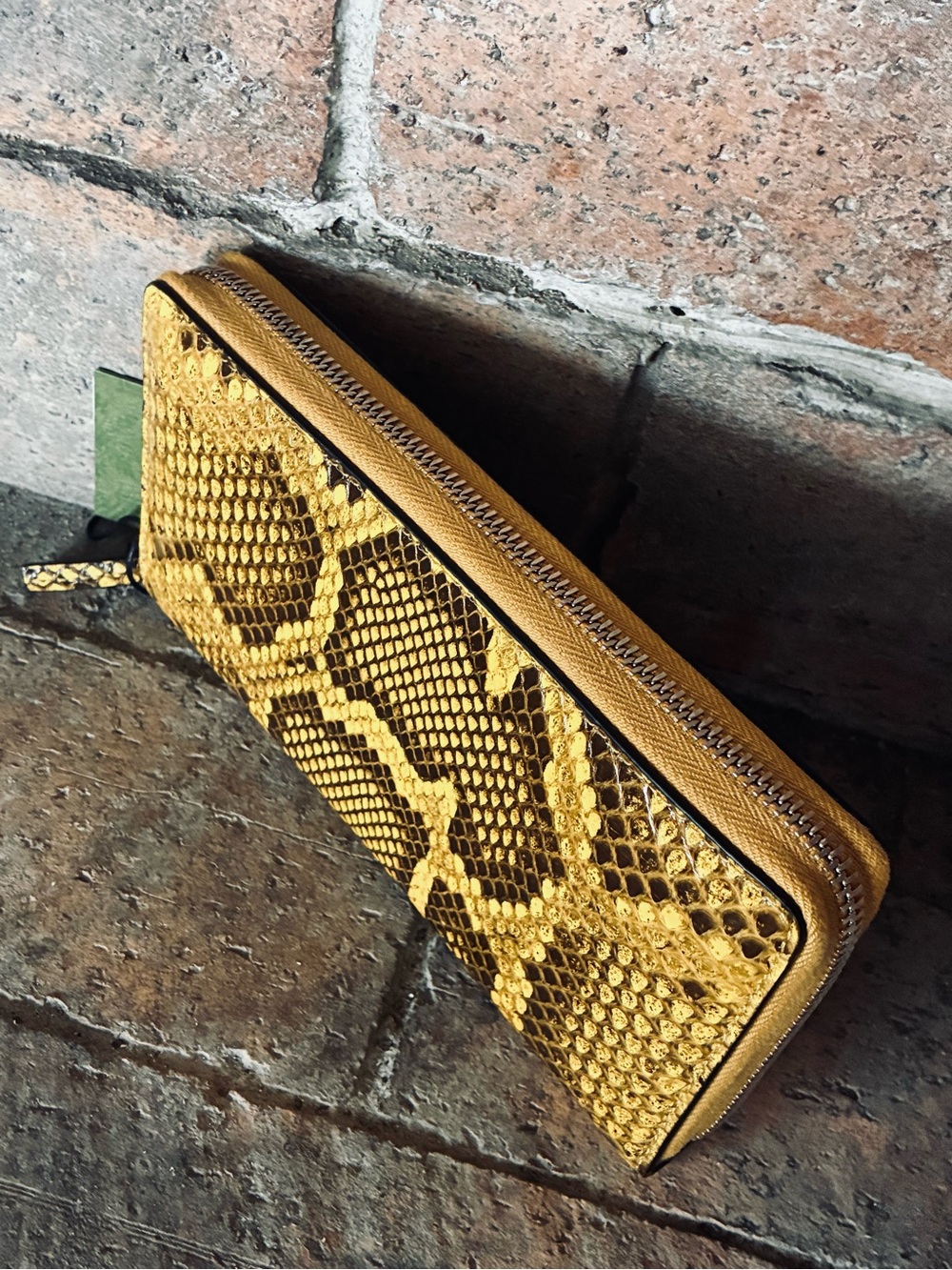 Gucci python zip around Continental wallet yellow exotic full inc ltd ed ECU - Picture 11 of 17